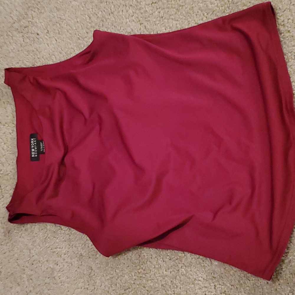 New York and Co burgundy blouse